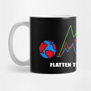 Awesome Flatten The Curve Graphic Illustration Mug